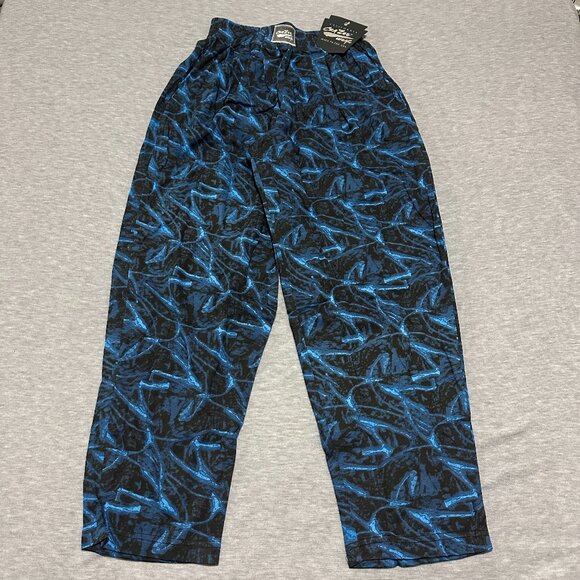 NWT California Crazee Wear Pants Mens SM Blue Bodybuilding Baggy Parachute USA - Picture 1 of 11